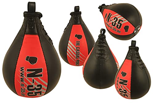 N-35 Balle d'entraînement en cuir avec poire - Rouge Cover
