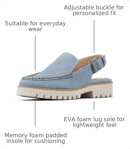 Image of Donald Pliner Women's Essex Slingback Loafers for Women - Comfortable Women's Shoes with EVA Lug Sole, Slingback Shoes