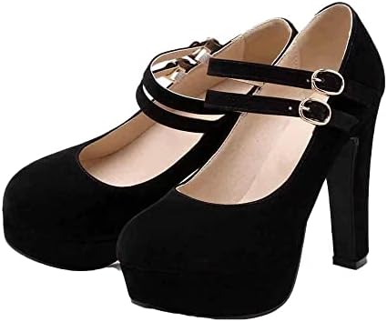 Amazon Co Jp ハイヒール パンプス 厚底 太ヒール 歩きやすい 大きいサイズ パンプス ハイヒール 厚底パンプス 黒 パンプス レディース 靴 歩きやすい パンプス 疲れない ヒール10cm チャンキーヒール ストーム 結婚式 ストラップ シューズ バッグ