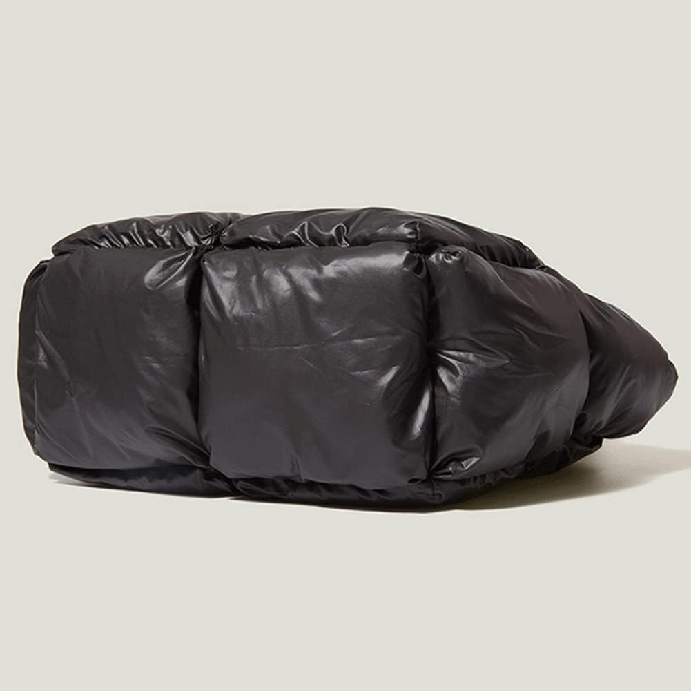 Puffer Tote Bag for Women Quilted Puffy Handbag Light Winter Down Cotton Padded Shoulder Bag Down Padding Tote Bag - Image 5