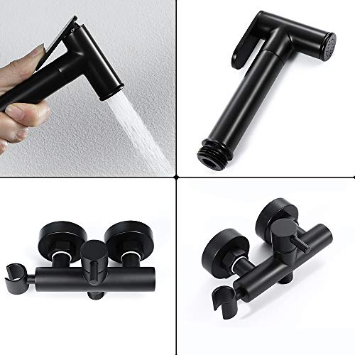 Grifo de bidé para inodoro negro en baños contemporáneos de diseño actual 3