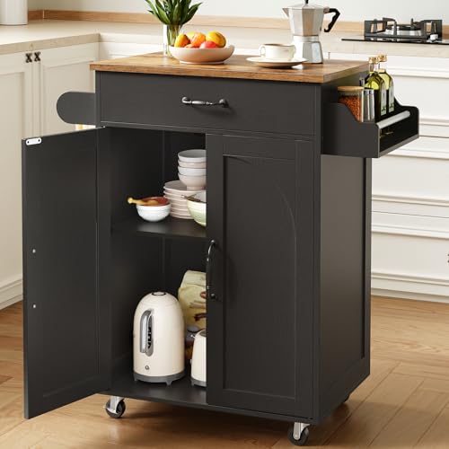 RALGEND Kitchen Island Cart, Small Kitchen Island with Storage Cabinet
