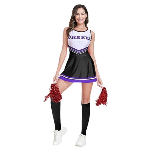 Robe d'été pom-pom girl sans manches en 5 coloris