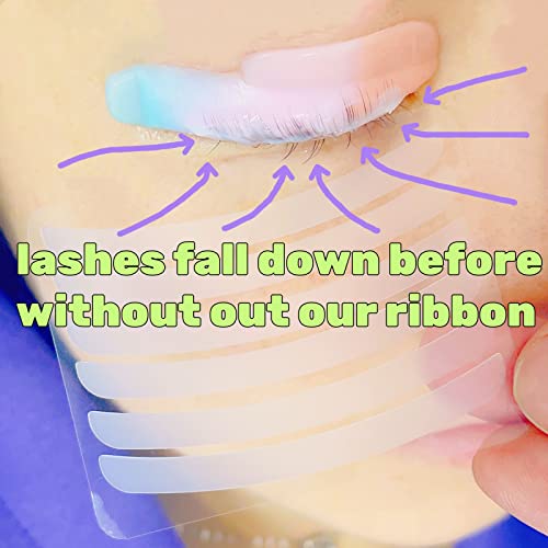 Silicone Ribbon Lash Lift Ribbons Reusable Eyelash Perm Stripe Cover Lami-Lamination Eyelash Lifting Compensator 12 Pairs Tapes Set Eyelashes On The Lash Perm Shield Rod Firmly Neon Colors #TOP1