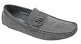 J's Awake Men Casual Shoes Comfort Driving Moccasin Slip On Driver Loafers WARREN-03 Gray Suede 10