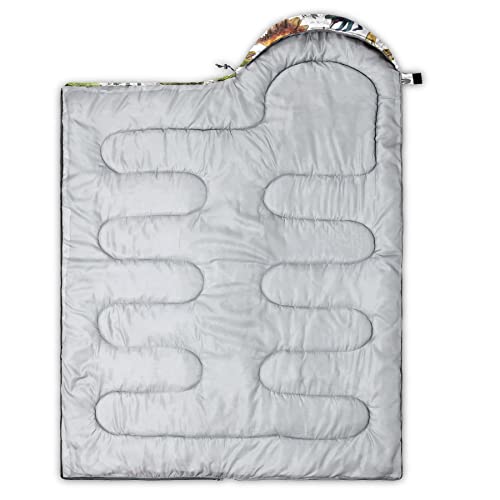 Image of QOOMO Camping Sleeping Bags,3 Season Warm & Cool Weather,Lightweight,Waterproof Sleeping Bags for Adults & Kids,Traveling,and Outdoors,Camping Gear Equipment