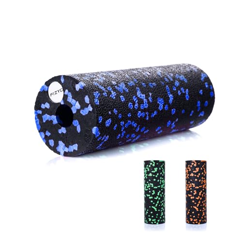 FIZYO Rodillo para fitness, yoga y rehabilitación, rodillo de masaje automático para la espalda y la columna vertebral, rodillo de espuma EPP de dureza media (azul, 15 x 5 cm)