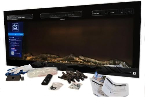 Touchstone Smart Electric Fireplace-The Fury 50" Wide- 4.5" Thin in Wall Recessed-100 Realistic Flame/Ember Bed Color Combos-1,500W Heater-Larger Viewing Area-Alexa/WiFi Enabled - Thumbnail 4