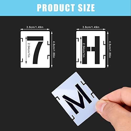 SAVITA 42pcs Letter Stencils, 1 inch Reusable Plastic Letter Number Templates Alphabet Stencils Symbol Numbers Stencils for Painting DIY Art Projects Decoration