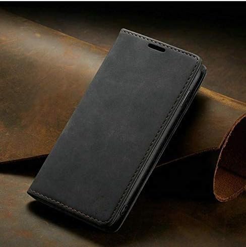 ClickCase™ for Apple iPhone Xs Max, Sheepskin Series Faux Soft Leather Wallet Flip Case Kick Stand with Magnetic Closure Lightweight Slim Flip Cover for Apple iPhone Xs Max - Greyish Black