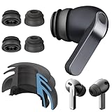 Premium Multi-Flange Eartips for Galaxy Buds3 Pro/Galaxy Buds4 Pro (Black, Medium) – Always Fits, Never Slips