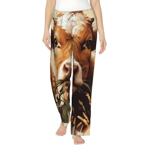 Pantalon de détente vache et flanelle : idée cadeau cocooning femme
