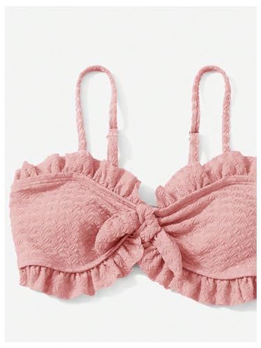 Image of SHENHE Girl's 3 Piece Cute High Waisted Ruffle Trim Swimsuit Bikini Sets with Beach Skirt
