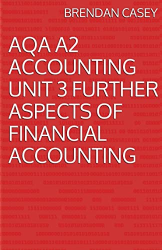 AQA A2 Accounting Unit 3 Further Aspects of
