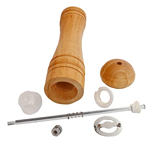 Wooden Pepper Grinder Pepper Mill With Adjustable Coarseness, Refillable Ceramic Grinding Mechanism Salt Mill - 8 Inches (1 Pack) #TOP5