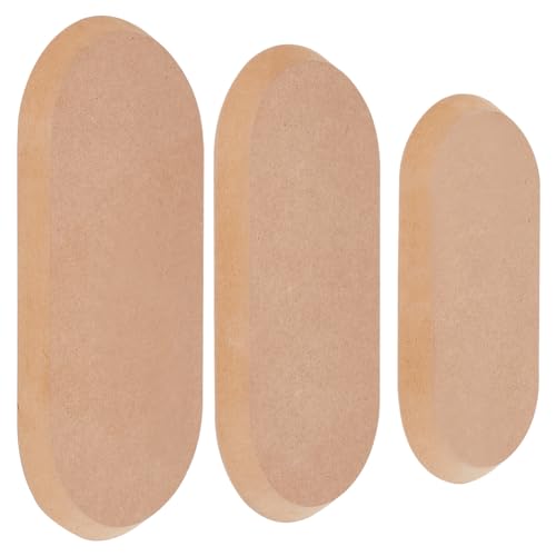 OLYCRAFT 3Pcs Oval Pottery Molds for Clay Ceramic Wood Pottery Tools Clay Drying Board Oval Potterys Molds Plate Forming Mold for Clays Ceramics Making Handbuliding Plates - 3 Sizes