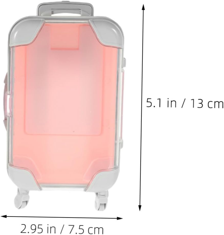 6pcs Mini Suitcase Makeup Organizer Bag for Women Hard Shell Cosmetic Travel Case Brush Storage Portable Toiletry Case Makeup