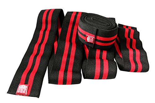 Kit Munhequeira + Faixa De Joelho + Strap Fita Vermelho