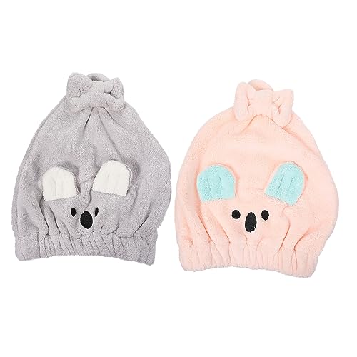 Ipetboom 2 Piezas Gorro De Pelo Seco Bordado Desenredador Cabello Brillar Acondicionamiento Rizado Calor Absorber Cepillo De Pelo Difusor El Secado Tapa Protector Vellón De Coral