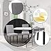 FDW Dining Chairs Set of 4,Dining Room Chairs Kitchen Chairs Elegant Design Modern Fabric Upholstered Dining Chairs,Fabric Grey