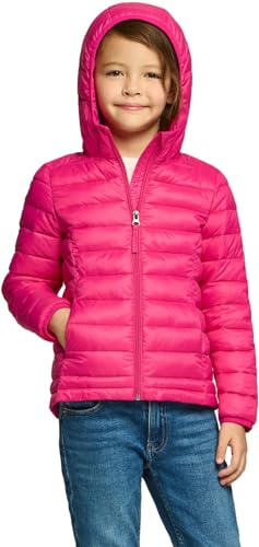 TSLA Kid's & Boy's and Girl's Packable Hooded Puffer Jacket, Lightweight Water-Resistant Zip Up Hoodie Jacket Coat