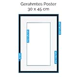 artboxONE Poster mit Rahmen Schwarz (Metallic) 45x30 cm 
