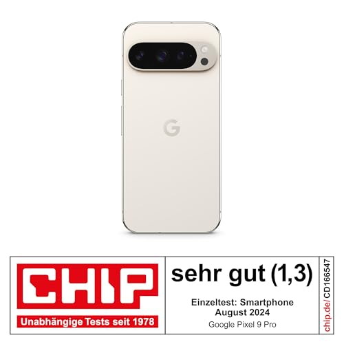 Google Pixel 9 Pro – Android-Smartphone mit Gemini ohne SIM-Lock, Dreifach-Rückkamerasystem, 24 Stunden Akkulaufzeit und EIN 6,3 Zoll großes Super Actua-Display - Porcelain, 128GB – Bild 5