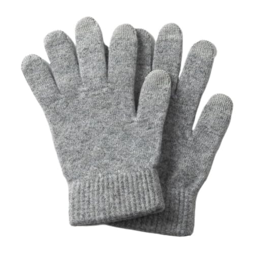 Guantes de conducción de punto para invierno con diseño de cinco dedos divididos