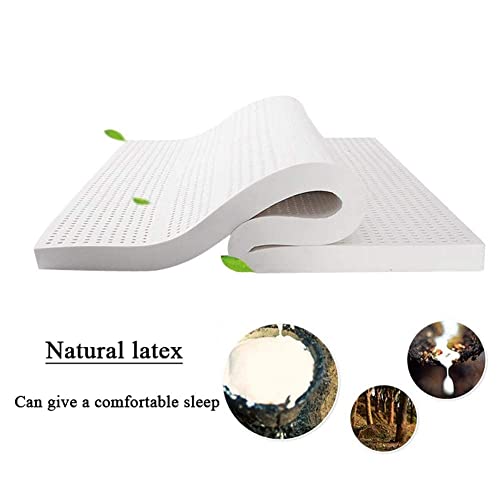 100% Natural Latex Mattress Topper, 3 Inch Thick, Honeycomb Ventilation, Soft & Comfortable, No Deformation, Ideal for 120x220cm (47x87in) Beds, Compression Resistant