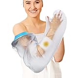 Waterproof Arm Cast Cover for Shower Adult Long Full Protector Cover Soft Comfortable Watertight Seal to Keep Wounds Dry Bath Bandage Broken Hand,Wrist,Finger,Elbow No Mark on Skin,Reusable