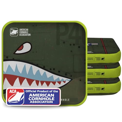 ACA Synergy Edge Professional Cornhole Bags Dual Sided 6x6 Bomber Green