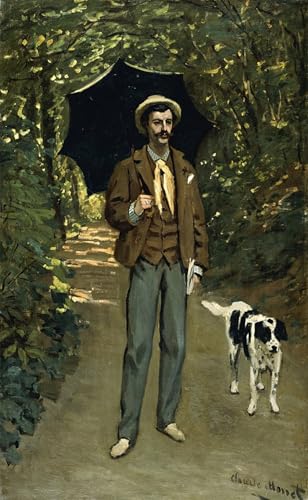 Art Mural L'Homme au parapluie de Claude Monet, une impression haut de gamme en 60x90cm