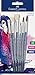 Produktbild FABER-CASTELL 282891 - Pinselset 6-teilig mit Rundpinseln und Flachpinseln, Künstlerpinsel für Acryl-, Aquarell- und Ölmalerei