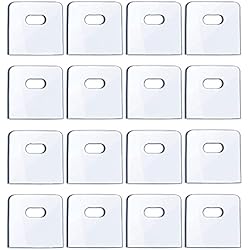 Repuestos Para Persianas Verticales Sadkyer Juego de 16 pestañas de reparación de persianas verticales transparentes, protectores de paletas de reparación de persianas verticales, láminas de repuesto para persianas verticales