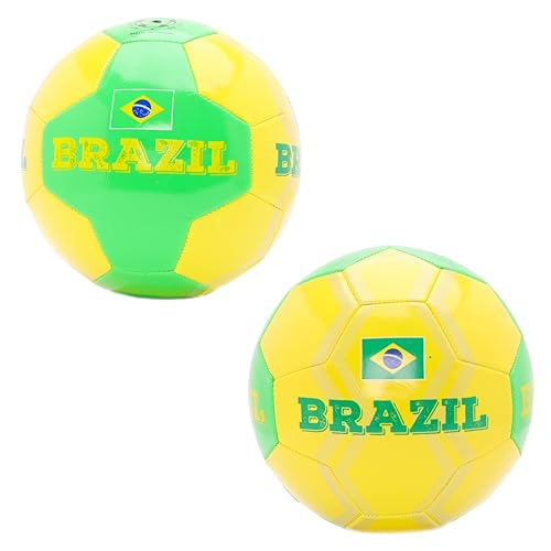 Toyland® Brésil Ballon de Football sur Le thème du Pays (8 kg/Taille 5) – Euros et Coupe du Monde – Jouets d'extérieur – 14 Styles Disponibles –...