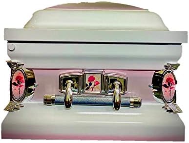 Beautiful Orchid/White Trimmed in Pink 18GA Casket