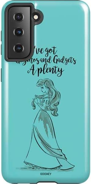 Skinit Pro Phone Case Compatible with Galaxy S21 5G - Officially Licensed Disney Princess Ariel Gizmos and Gadgets Art Design