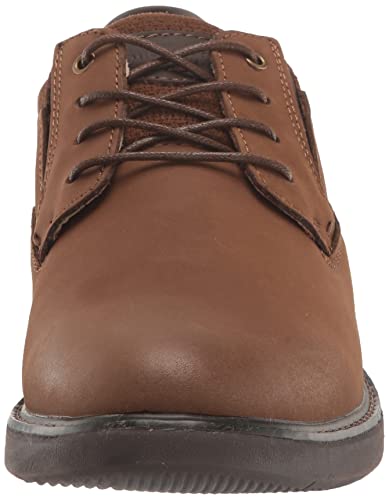 Image of Nunn Bush Men's Bayridge Plain Toe Lightweight Leather Lace Up Oxford, Tan, 9 Wide