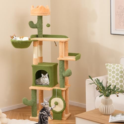 Tangkula Árbol Cactus para Gatos 63 in Multi-Nivel miniatura 2
