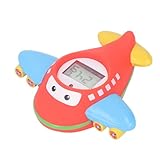 Jxngery Baby-Badethermometer, IPX7, wasserdicht, präzise, ​​Cartoon-Flugzeugform, kleines digitales Baby-Badewannenthermometer
