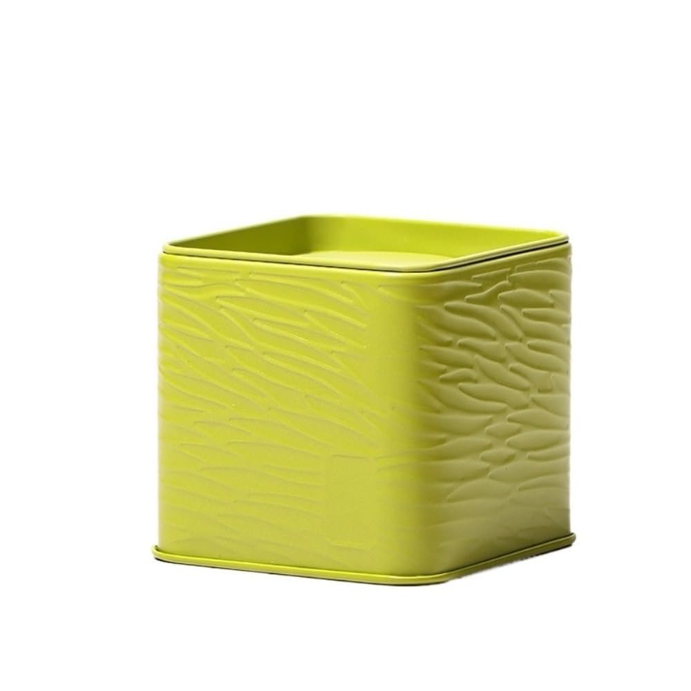 Tarros de Té Contenedor creativo for almacenar té a granel, tarro portátil pequeño de metal cuadrado, tarro vacío, juego de té, tarro individual, tarro for dulces Recipientes para Guardar Té con Tapas
