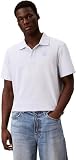 Calvin Klein Polo de Manga Corta Hombre Easy Monologo con Botones, Azul (Plein Air), M