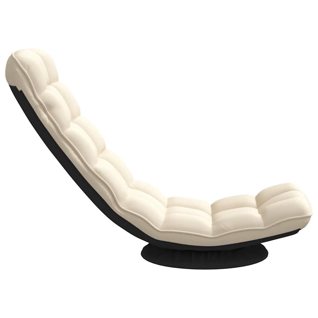 vidaXL Silla giratoria de Suelo de Lino 70x51x79 cm, Silla giratoria, Silla de Juego de Piso, Silla de Piso Plegable, sillón reclinable Giratorio