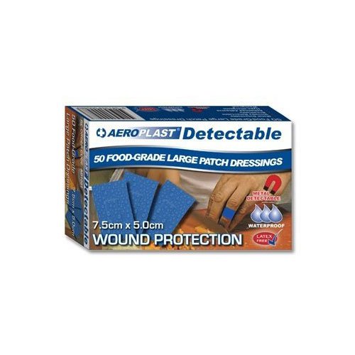 AeroplastDetectable Food Grade, Large Patches 7.5cm X 5.0cm (25 per box)