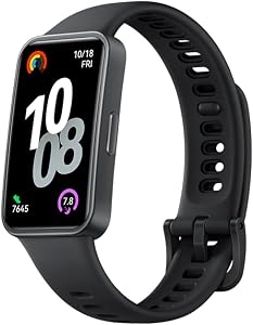 HUAWEI Band 10 Smartwatch Aluminum Alloy Case up to 14 Days Battery Life iOS Android Average Sleep HRV and Sleep Insights with an AI-Powered Fitness Monitoring Tracker Sleep Breathing (Black)