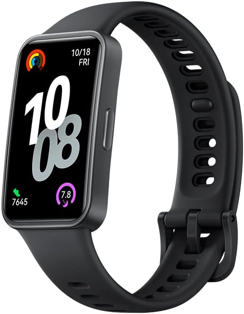 HUAWEIBand 10 Smartwatch up to 14 Days Battery Life iOS Android Average Sleep HRV Sleep Insights with an AI-Powered Fitness Monitoring Tracker Sleep Breathing (Durable Polymer case, Black)