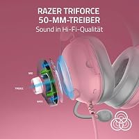 Razer BlackShark V2 X (PlayStation) - Kabelgebundenes E-Sports Headset für PlayStation 5 Konsole (250g, Nierenmikrofon, 50mm Treiber, passive Geräuschunterdrückung, 3,5mm Klinke) Quartz – Ansicht 2