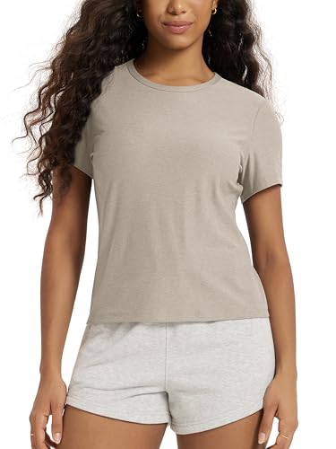 Image of ODODOS Women's Short Sleeve Performance T-Shirts - Ultra Soft odSTRATUM Tech Crew Neck Tee UPF 50+ Essential Top
