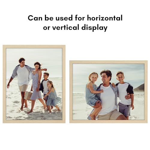 Americanflat 22x28 Poster Frame with Polished Plexiglass - Epic Collection - Gallery Wall Frames with Engineered Wood - Wide Photo Frame for Wall Display - Natural Oak