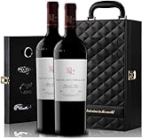 Genérico Estuche de Vino Elegante para Regalo con Dos Botellas de Vino y Set de 4 Accesorios (Ribera, P. de Capellanes CR)